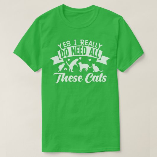 All diese Katzen T-Shirt (Design vorne)