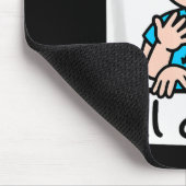 All Done Sign Language Cartoon Communication Aid A Mousepad (Ecke)