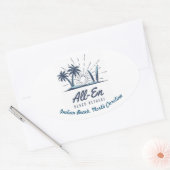 All-En Beach Retreat-Aufkleber Ovaler Aufkleber (Umschlag)