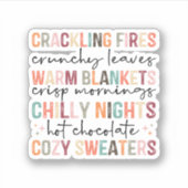 All Fall Feels Vinyl Sticker (Vorderseite)