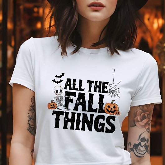 All Fall Things Funny Halloween Tri-Blend Shirt