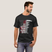 All Faster Than Dialing 911 American Flag Gun T-Shirt (Vorne ganz)