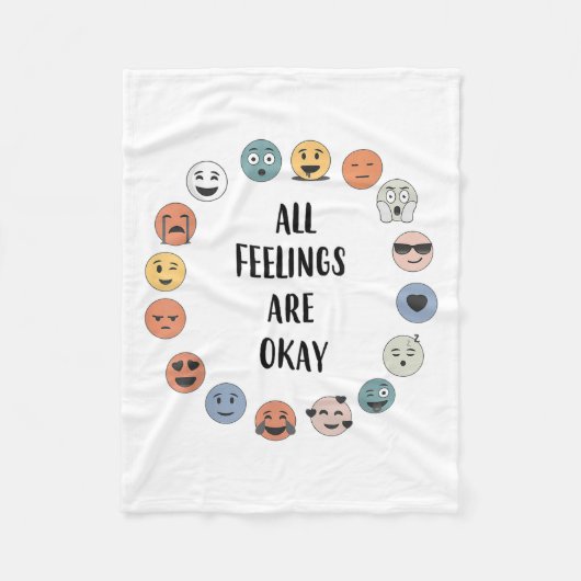 All Feelings Are Okay School Teacher Psychologist  Fleecedecke (Vorderseite)