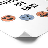 All Feelings Are Okay School Teacher Psychologist  Poster (Ecke)