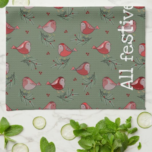 All Festive and Stuff - Festive Kitchen Towel Geschirrtuch (Gefaltet)