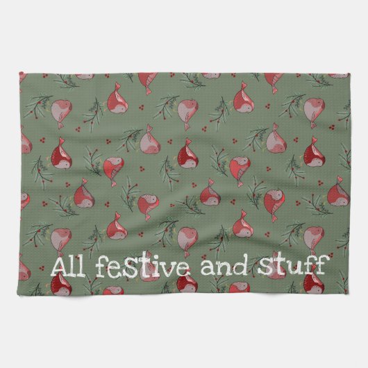 All Festive and Stuff - Festive Kitchen Towel Geschirrtuch (Horizontal)
