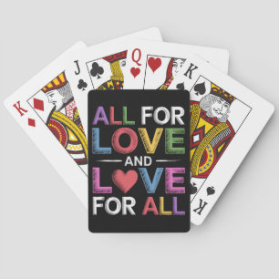 All For Love And Love For All Stolzmonat LGBTQ  Spielkarten