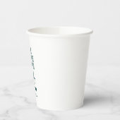 All Fore Love Monogramm | Dunkelgrün Modern Pappbecher (Links)
