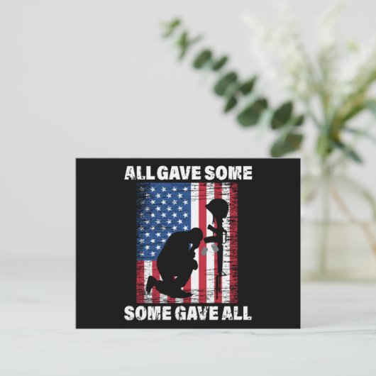 All Gave Some , Some Gave All - USA Army Postkarte (Stehend Vorderseite)