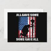 All Gave Some , Some Gave All - USA Army Postkarte (Vorne/Hinten)