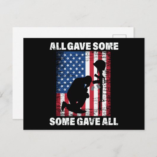 All Gave Some , Some Gave All - USA Army Postkarte (Vorne/Hinten)