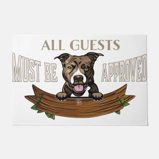 All Guests Must Be Appoved Mat, Cute Dog Fußmatte (Vorderseite)