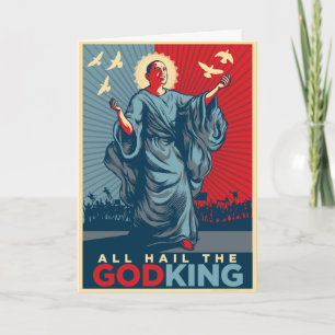 All Hail the God-King Personalized Greeting Card Karte