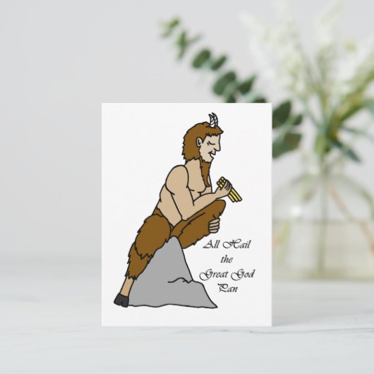 All Hail the Great God Pan Postkarte (Stehend Vorderseite)