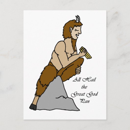 All Hail the Great God Pan Postkarte (Vorderseite)