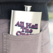 All Hail The Queen 3D mit Ihren Initialen Flachmann (Beispiel)