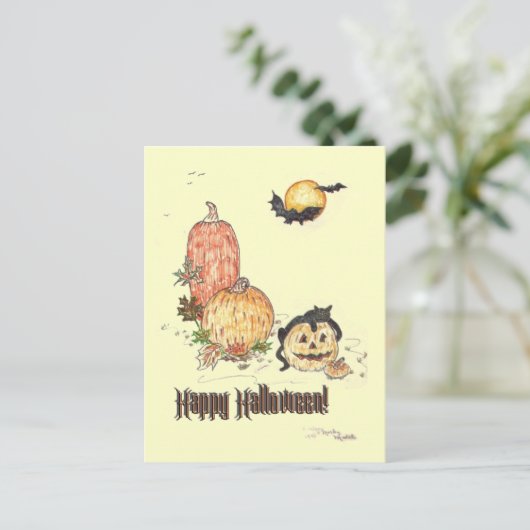 All Hallow Eve Postkarte (Stehend Vorderseite)