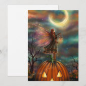 All Hallows Eve Flat-Einladung Einladung (Vorne/Hinten)