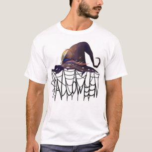All Hallow's Eve Gruseliger Kürbis mit leuchtenden T-Shirt