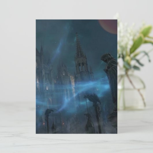 All Hallows Eve Wedding Einladung (Stehend Vorderseite)