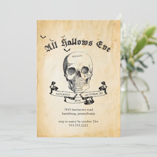 All Hasen Eve Einladung (Stehend Vorderseite)