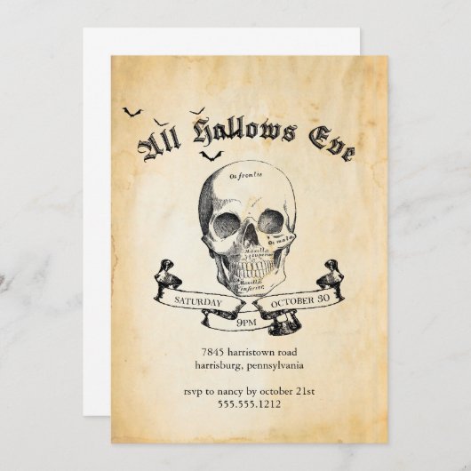 All Hasen Eve Einladung (Vorne/Hinten)