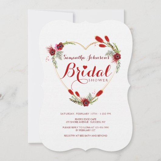 All Heart Bridal Dusche Einladung (Vorderseite)