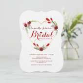 All Heart Bridal Dusche Einladung (Stehend Vorderseite)