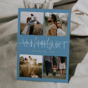 All Heart Denim Blau Multi Foto Valentinstag  Feiertagskarte