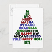 All Holiday Greetings Feiertagspostkarte (Vorne/Hinten)