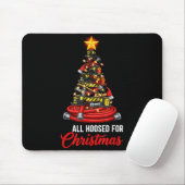 All Hoosed Christmas Firefighter Tree Shirt, Firem Mousepad (Mit Mouse)