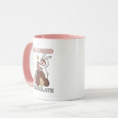 All I Need Is Chocolate – Funny Easter Bunny Tasse (Vorderseite Links)