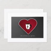 All I Need is Christ Love & Coffee Postcard by JHT Postkarte (Vorne/Hinten)