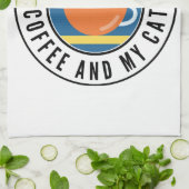 All I Need Is Coffee And My Cat Geschirrtuch (Gefaltet)