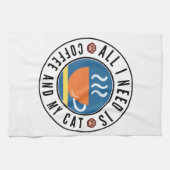 All I Need Is Coffee And My Cat Geschirrtuch (Horizontal)