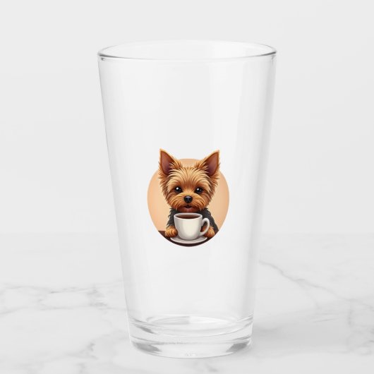 All I Need is Coffee and My Yorkie Glas (Vorderseite)
