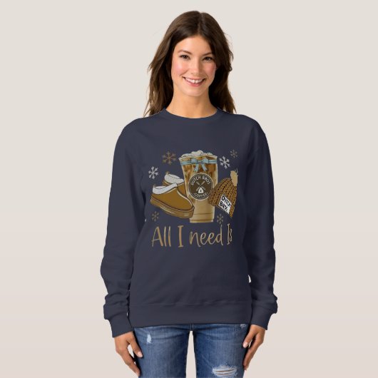 All I Need Is Iced Coffee Sweatshirt (Vorne ganz)