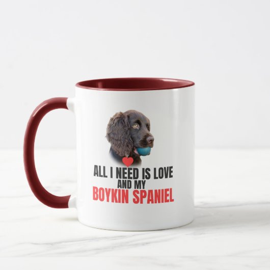 All I Need Is Love and My Boykin Spaniel Gift Tasse (Links)