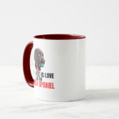 All I Need Is Love and My Boykin Spaniel Gift Tasse (Vorderseite Links)