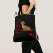 All I Need Is Love and My Dachshund Black Tote Bag Tasche (Von Nahem)