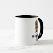 All I Need Is Love and My Yorkie Coffee Tasse (VorderseiteRechts)