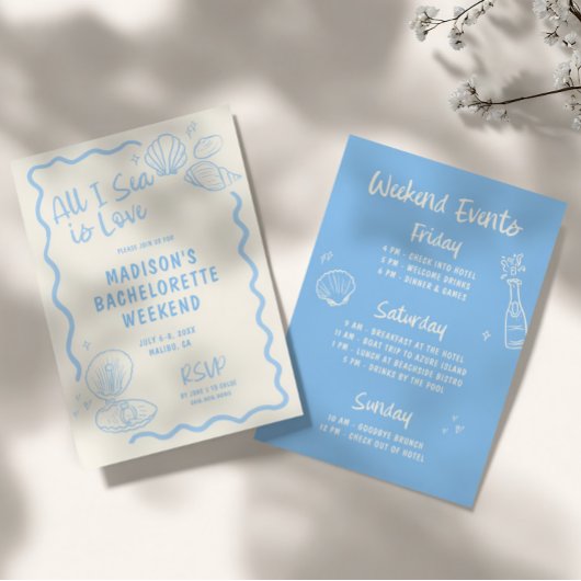 All I Sea is Love Bachelorette Einladung