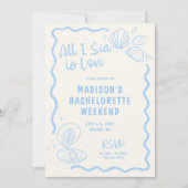 All I Sea is Love Bachelorette Einladung (Vorderseite)
