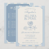 All I Sea Is Love Beach Bachelorette Itinerary and Einladung (Vorne/Hinten)