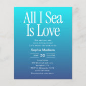 All I Sea Is Love Bridal Shower Blue Flyer (Vorne)