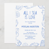 All I Sea is Love Bridal Shower Einladung (Vorne/Hinten)