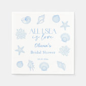 All I Sea Is Love Bridal Shower Serviette (Vorderseite)