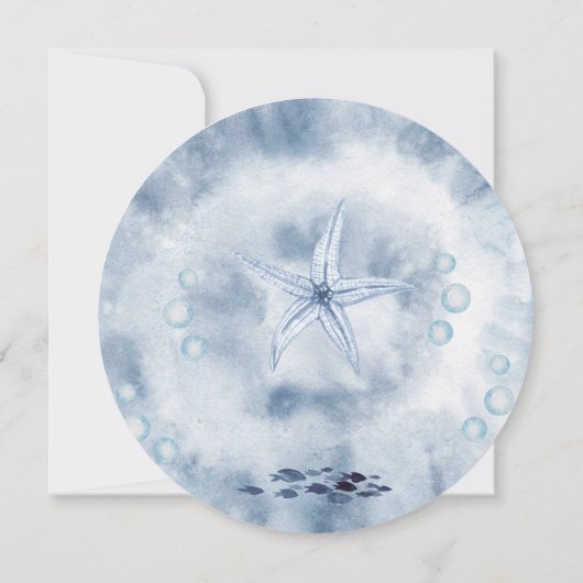 All I Sea Is Love Nautical Bridal Shower Seashell Einladung (Rückseite)