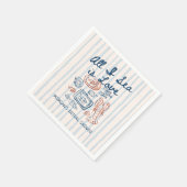 All I Sea is Love Seafood Bridal Shower Serviette (Ecke)