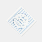 All I Sea Is Love Seashell Coastal Bridal Shower Serviette (Ecke)